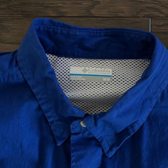 Blue lightly worn Columbia Cotton bonefish PFG Fishing Florida Gators shirt M - Picture 4 of 5